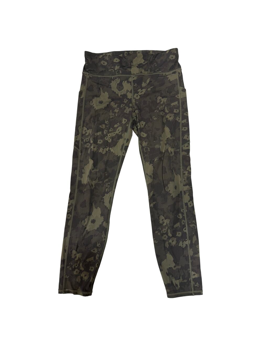 Vuori Women's Stride Pockets Leggings Sz L Green Camo Women's High Waisted VW429